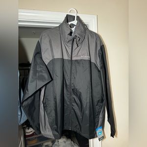 Columbia Rain Jacket Men’s XL Black and Grey